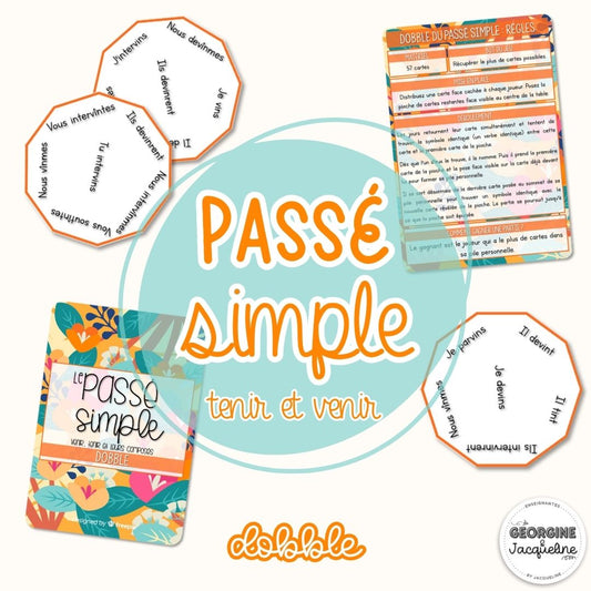 Le passé simple – Verbes tenir, venir et leurs composés – Jeu du Dobble