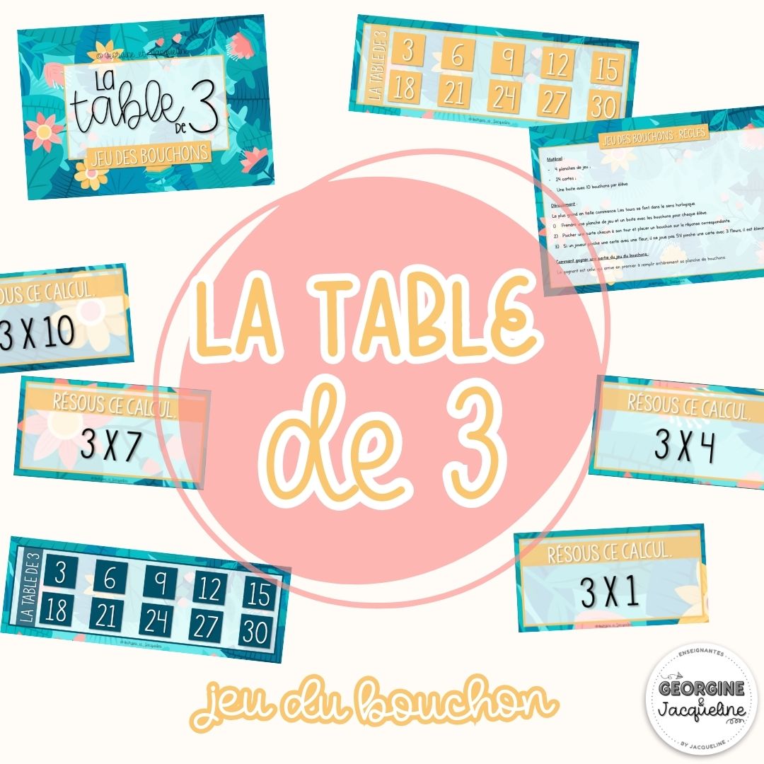 La table de 3 – Ateliers (pack économique)