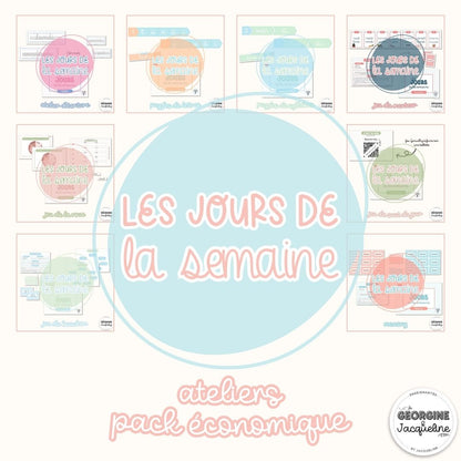 Les jours de la semaine - 8 ateliers ludiques et progressifs - Pack économique