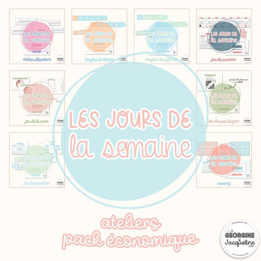 Les jours de la semaine - 8 ateliers ludiques et progressifs - Pack économique