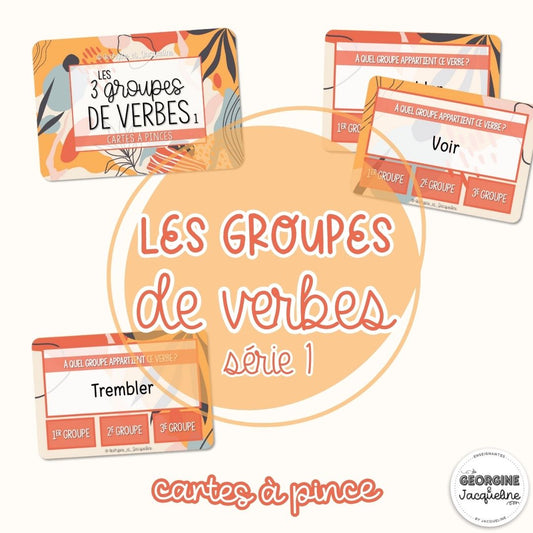 Les 3 groupes de verbes - cartes à pince 1