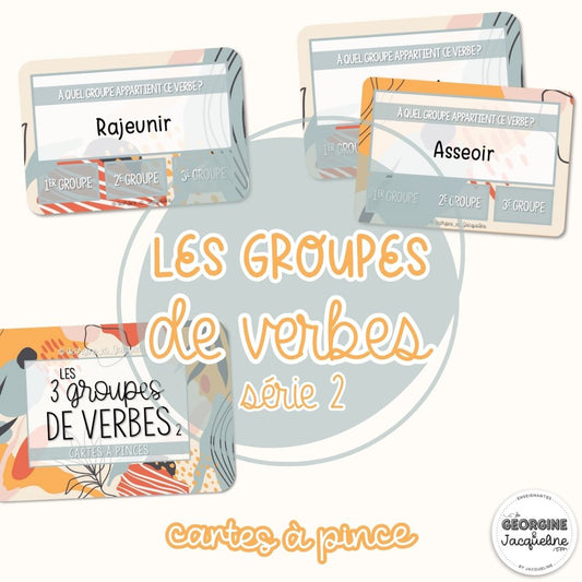 Les 3 groupes de verbes - cartes à pince 2