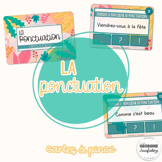 La ponctuation – CÀP / Cartes à pinces
