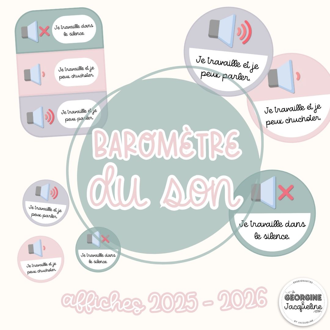 Baromètre du son – Affichage 2025 – 2026 - couleurs douces