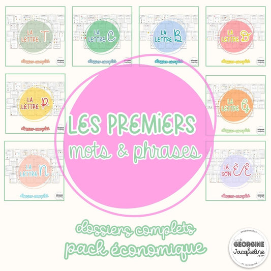Les premiers mots et les premières phrases - Dossiers d'apprentissage du code - Pack économique