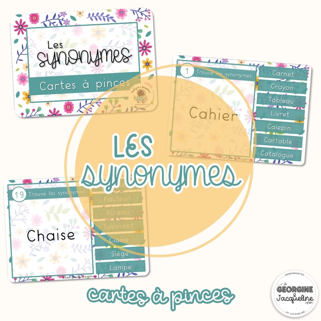 Les synonymes – CÀP / Cartes à pinces