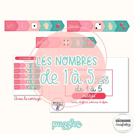 Les nombres de 1 à 5 – Puzzle