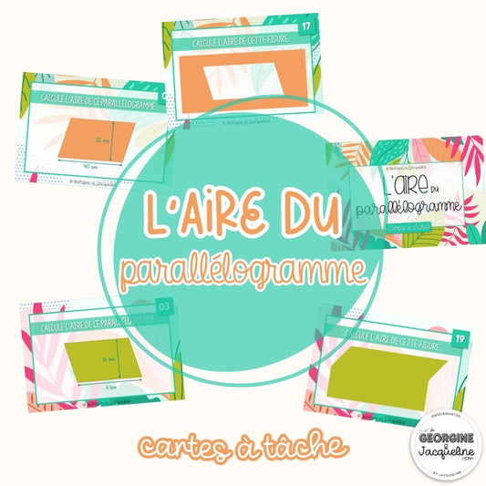 L’aire du parallélogramme – Cartes à tâches (CÀT)
