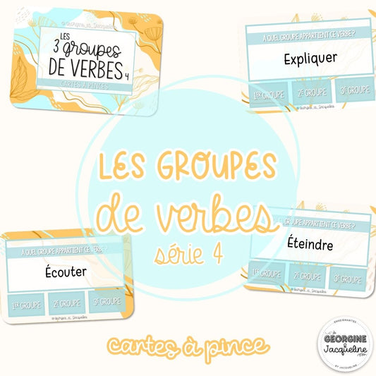 Les 3 groupes de verbes – CÀP / Cartes à pinces 4