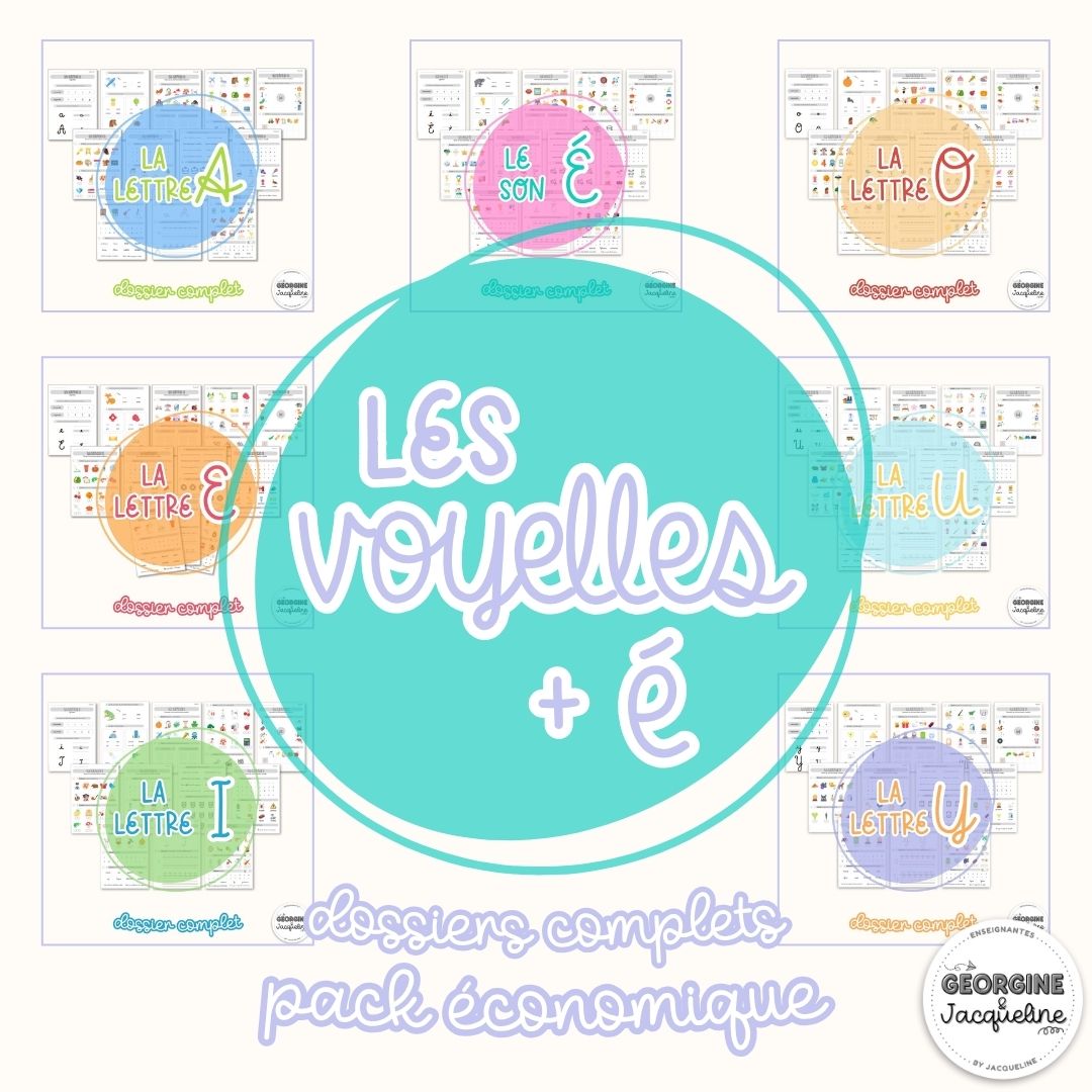 Les voyelles + é - dossiers d'apprentissage du code – Pack économique